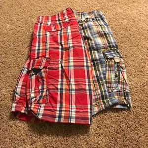 2 pairs of Urban Pipeline plaid shorts.